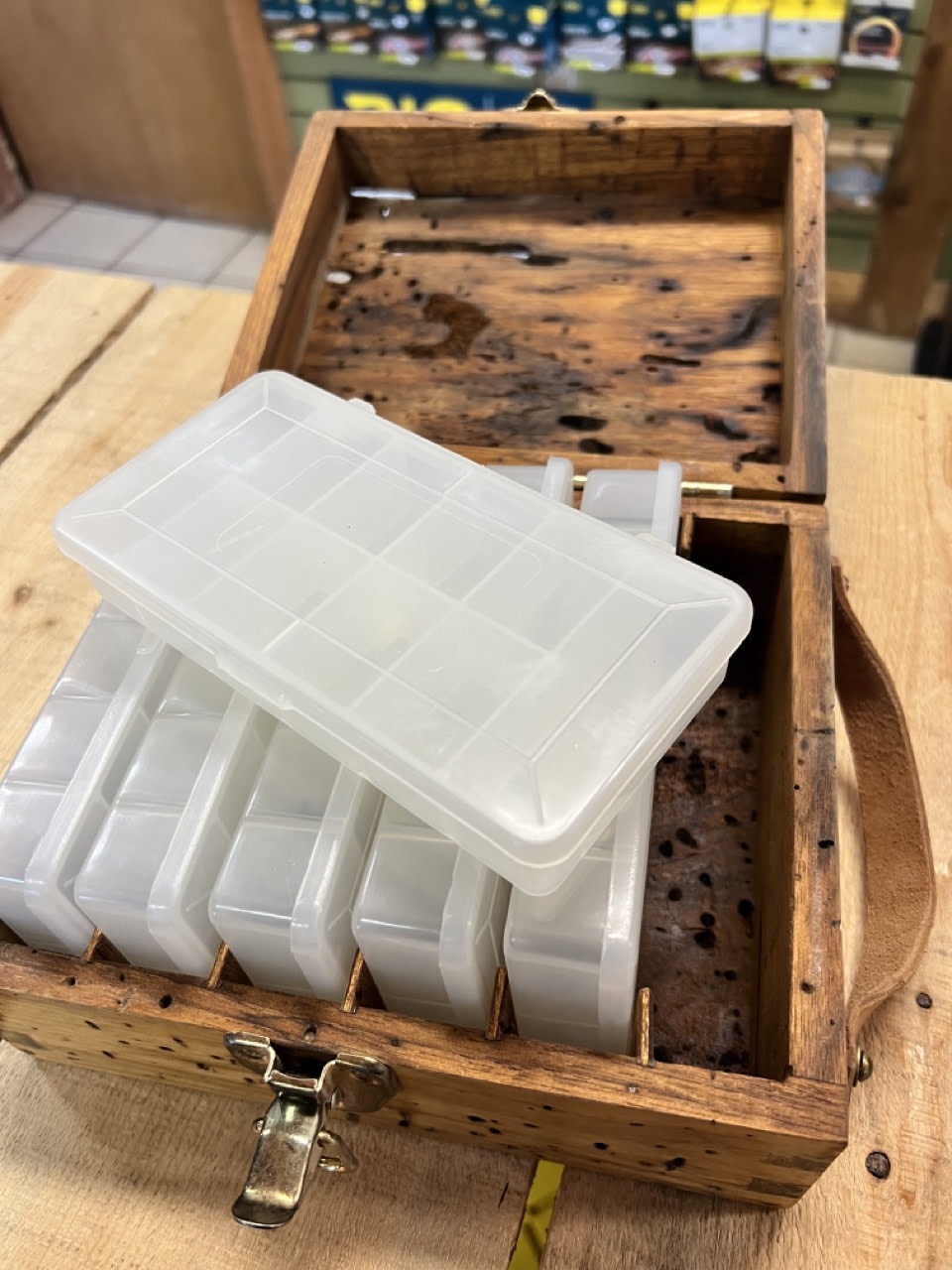 Handcrafted Wooden Fly Storage Box (Woodworm) - Royal Gorge Anglers