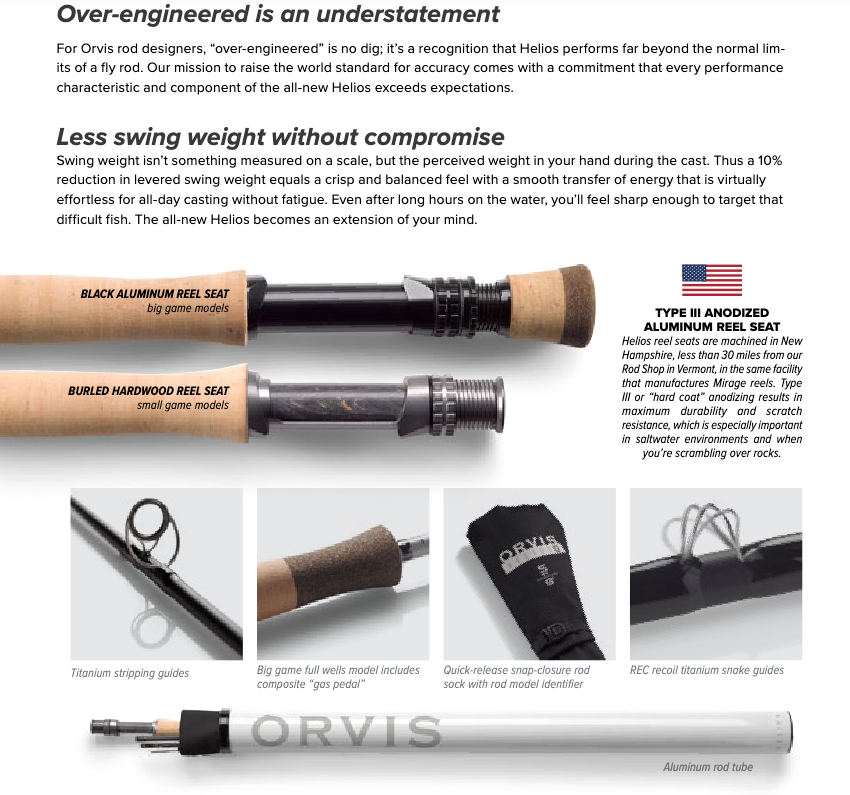 New Orvis Helios Fly Rods
