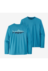 Patagonia Men's Long-Sleeved Capilene Cool Daily Fish Graphic Shirt - Fitz Roy Tarpon: Lago Blue