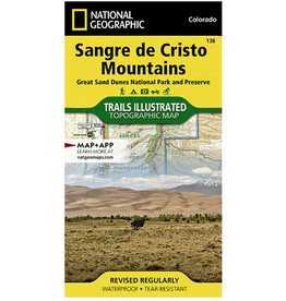 National Geographic National Geographic Sangre de Cristo Mountains Map [Great Sand Dunes National Park and Preserve]