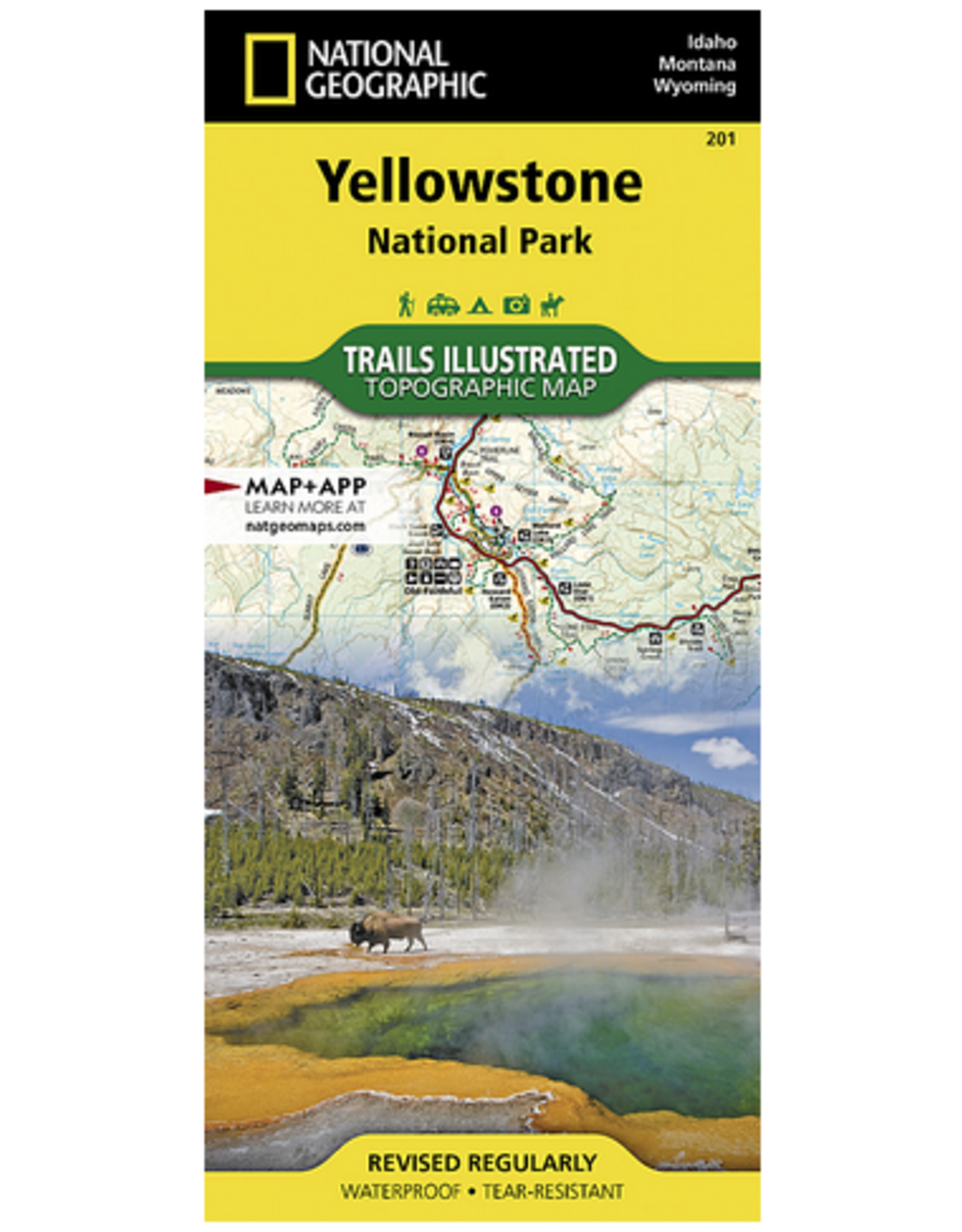 National Geographic National Geographic Yellowstone National Park Map