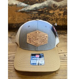 Richardson RGA Underwood Leather Patch Trucker (Heather Birch Amber)
