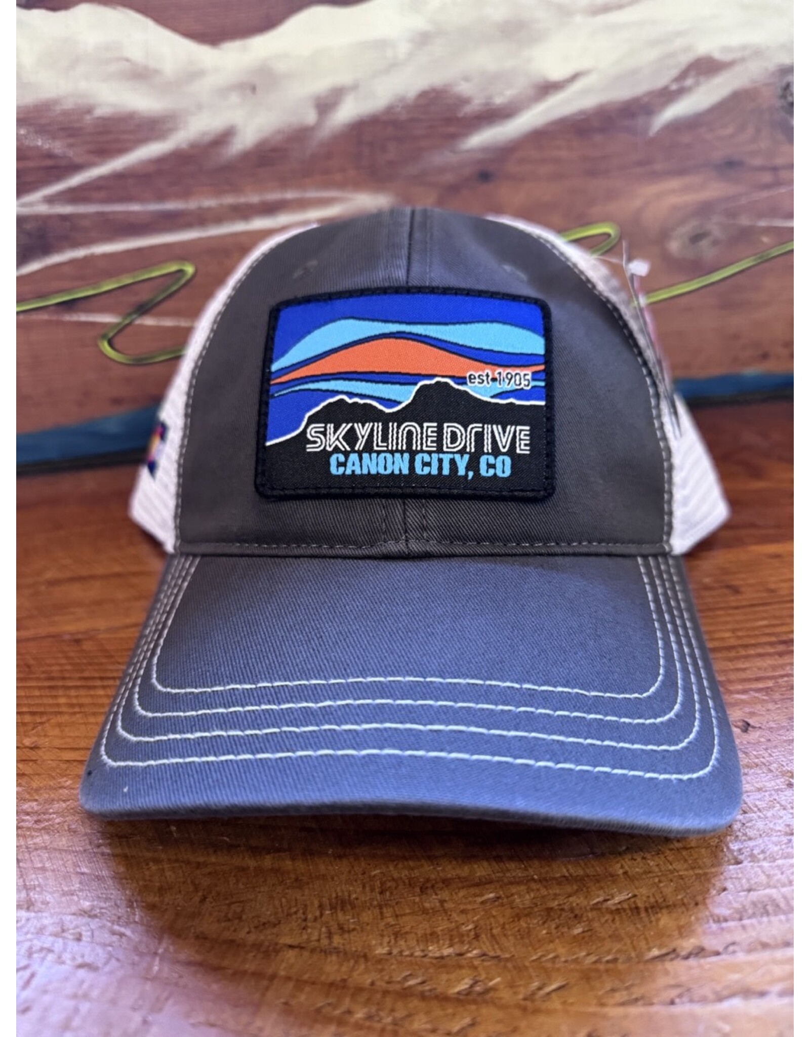 Richardson Skyline Drive Trucker Hat (Charcoal/ White)