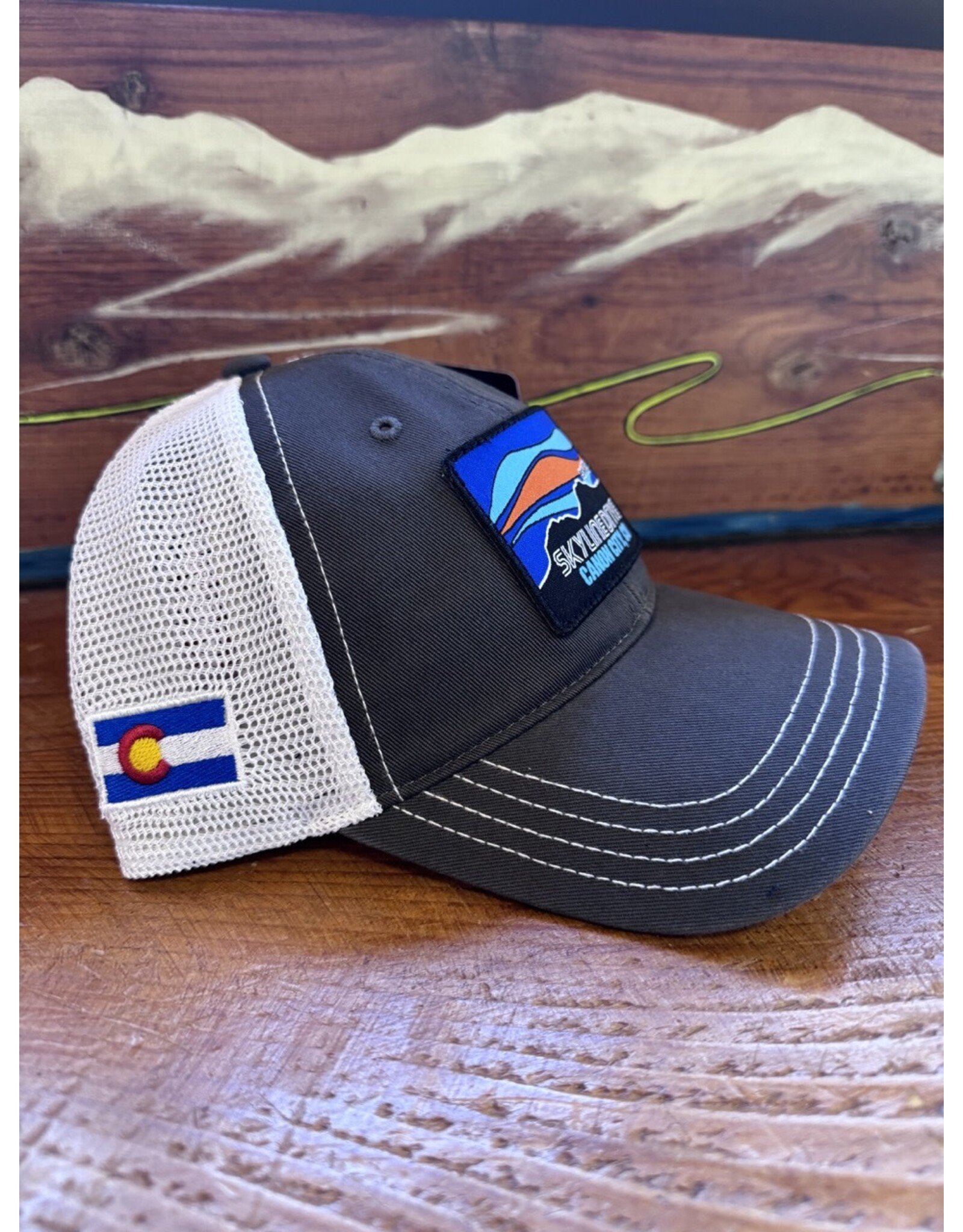 Richardson Skyline Drive Trucker Hat (Charcoal/ White)