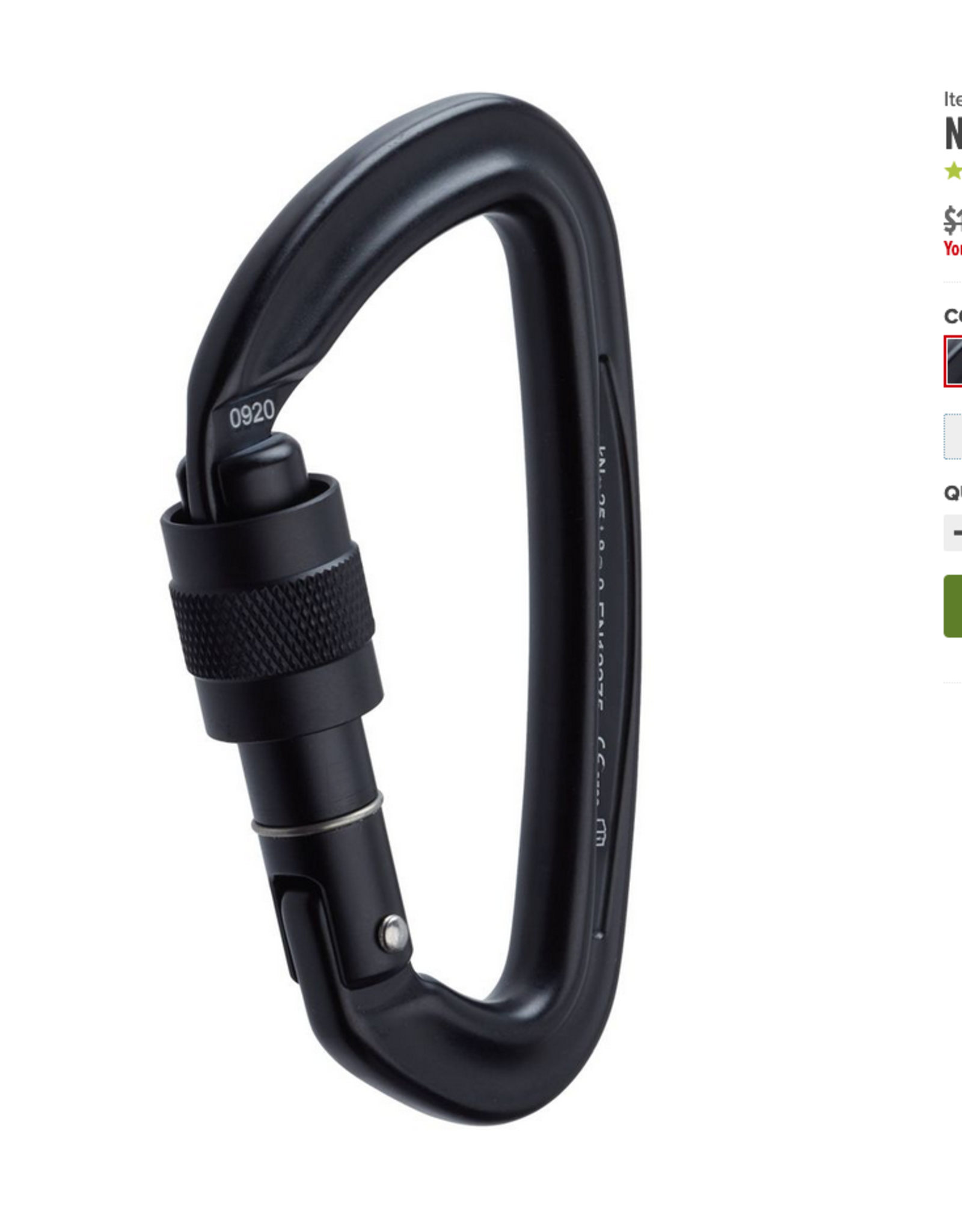 NRS NRS Sliq Screw Lock Carabiner