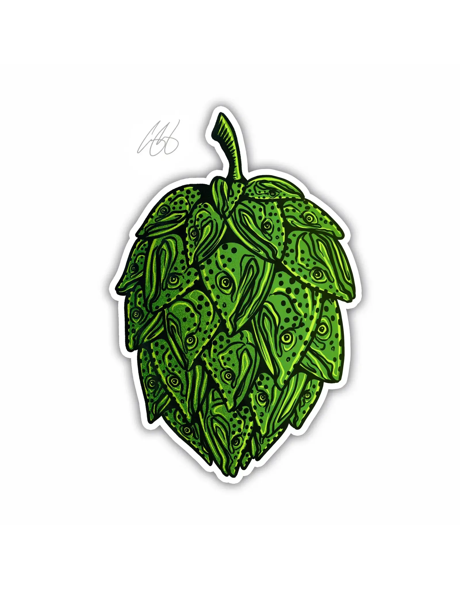 Casey Underwood Trout Hop Sticker