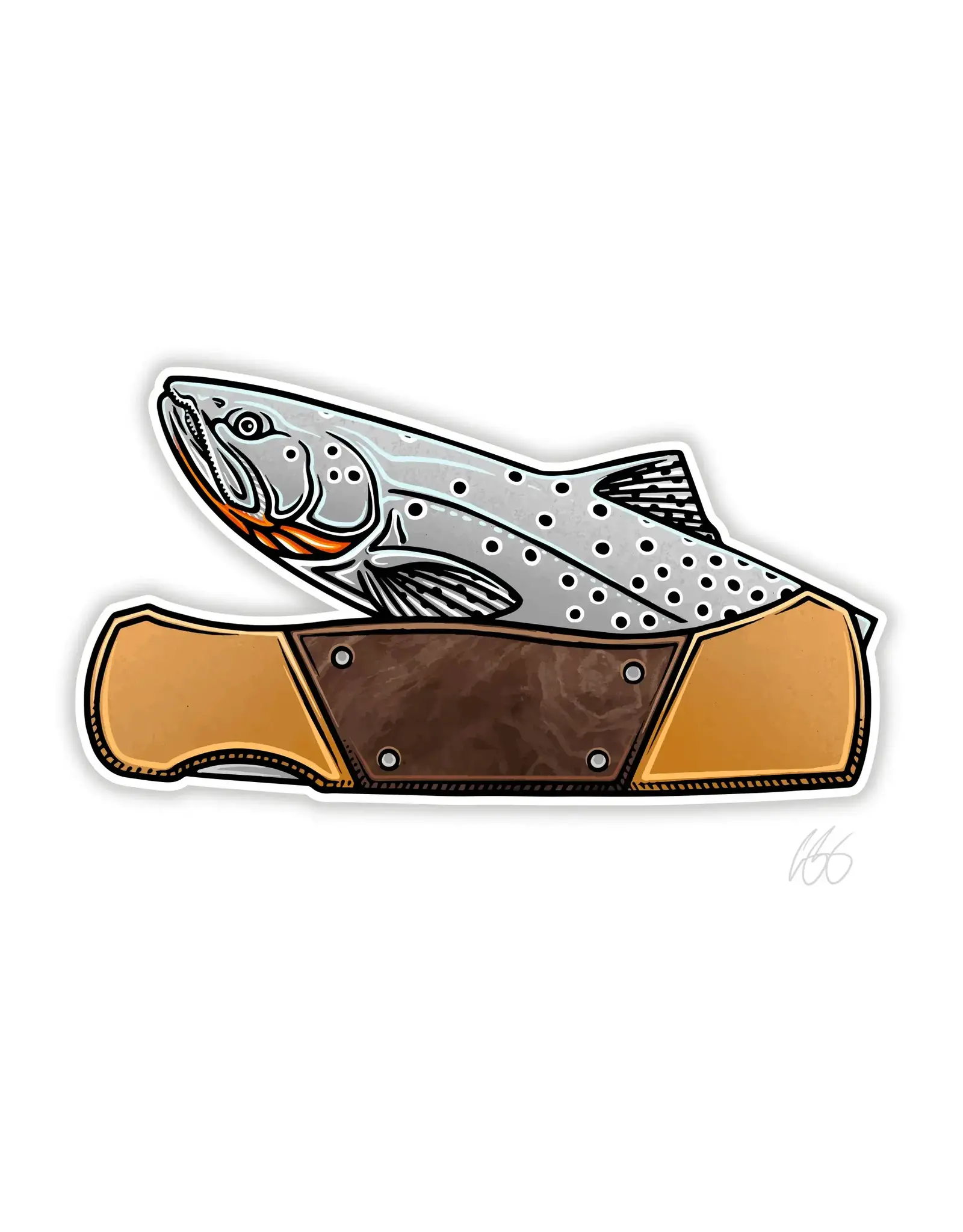 Casey Underwood Casey Underwood Cut-Throat Knife Sticker