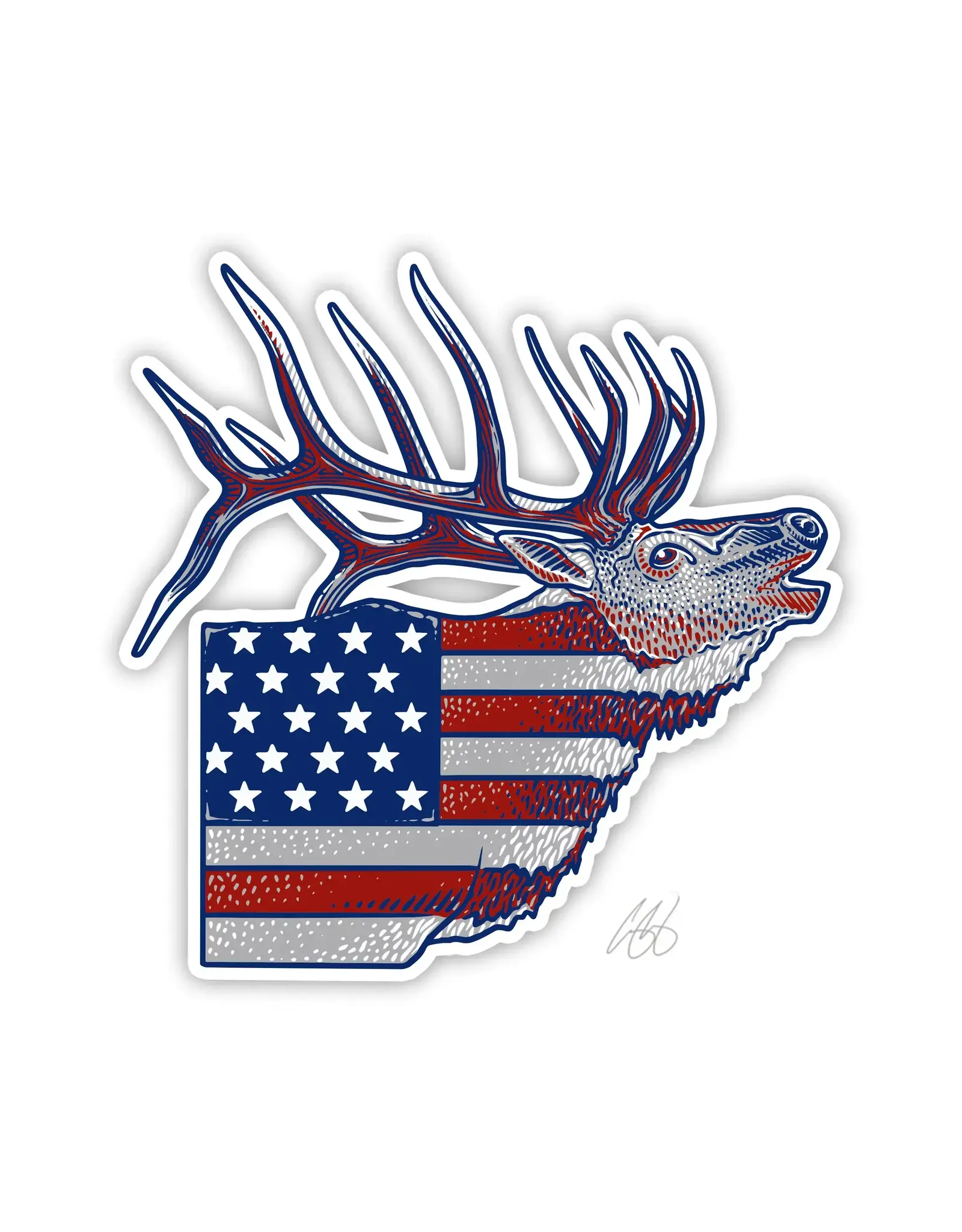 Casey Underwood Casey Underwood USA Elk Sticker