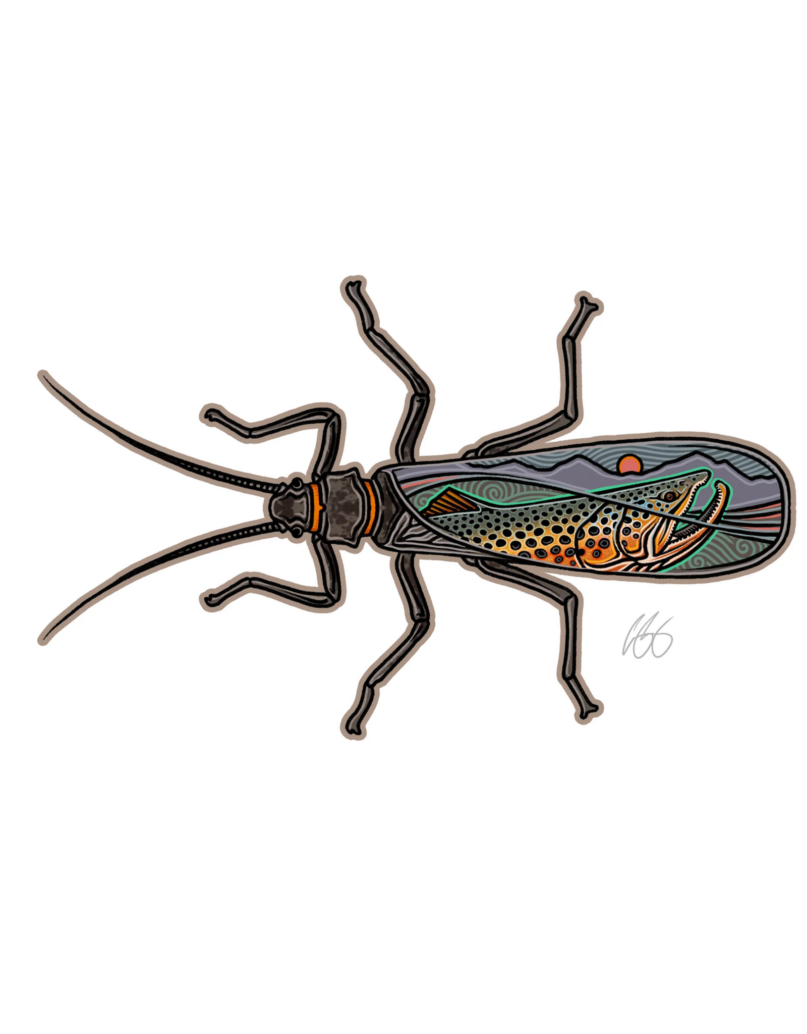 Casey Underwood Casey Underwood Salmonfly Scape Sticker