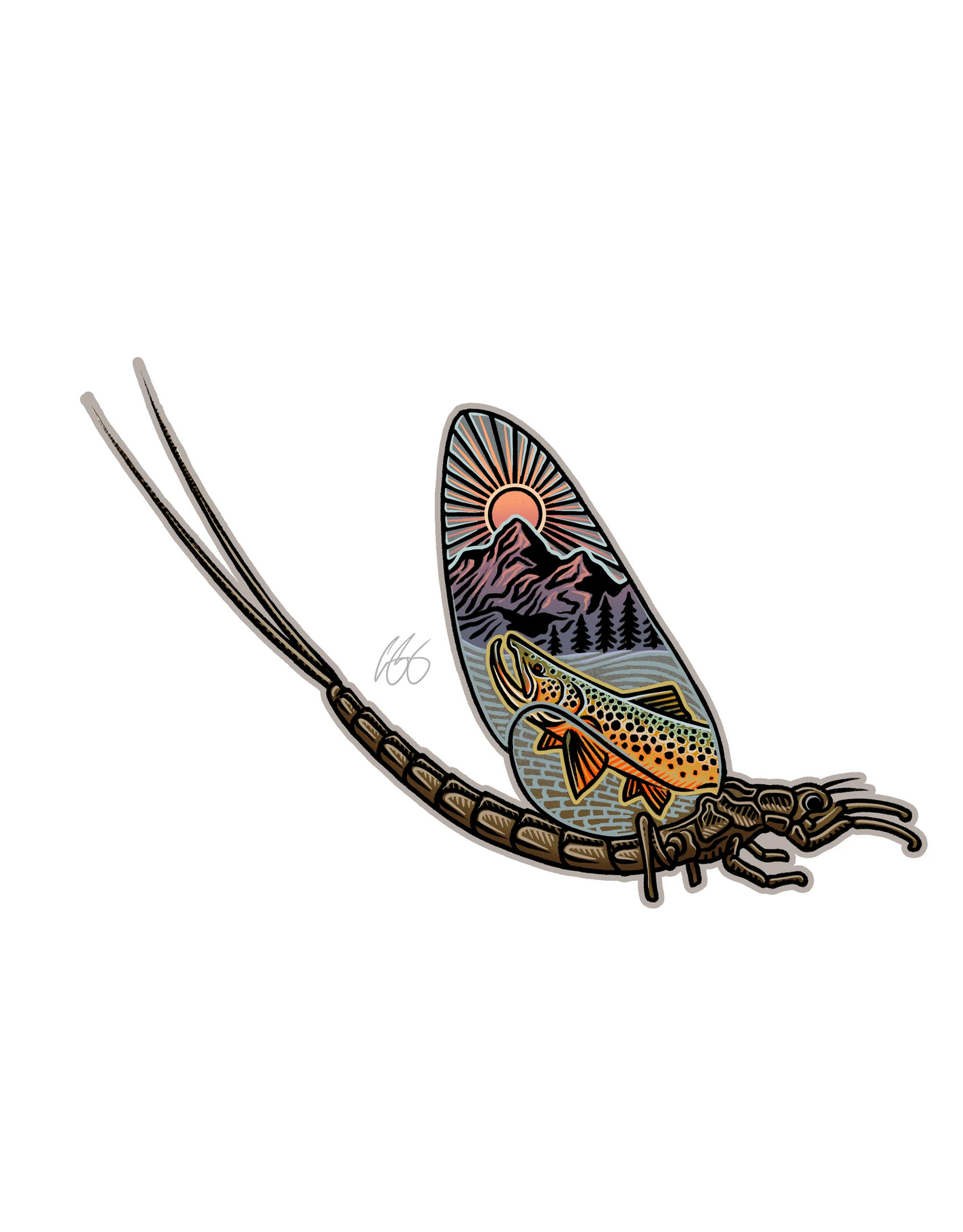 Casey Underwood Casey Underwood Mayfly Scape Sticker