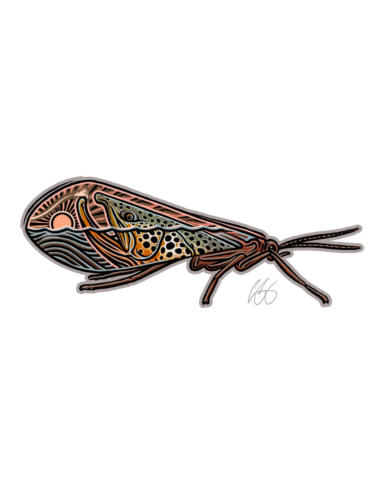 Casey Underwood Casey Underwood Caddis Scape Sticker