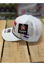Royal Gorge Anglers RGA 35th Anniversary Trucker Hat (White on White/ Black Rope)