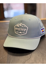 Richardson RGA Trout & Mountain Silicone Patch Performance Trucker (Smoke Blue/ Grey Rope)