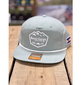 Richardson RGA Trout & Mountain Silicone Patch Performance Rope Hat (Dusty Blue/ White Rope)