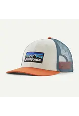 Patagonia P-6 Logo LoPro Trucker Hat(White w/ Redtail Rust)