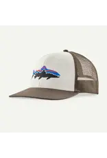 Patagonia Fitz Roy Trout Trucker Hat (White w/Marlow Brown)