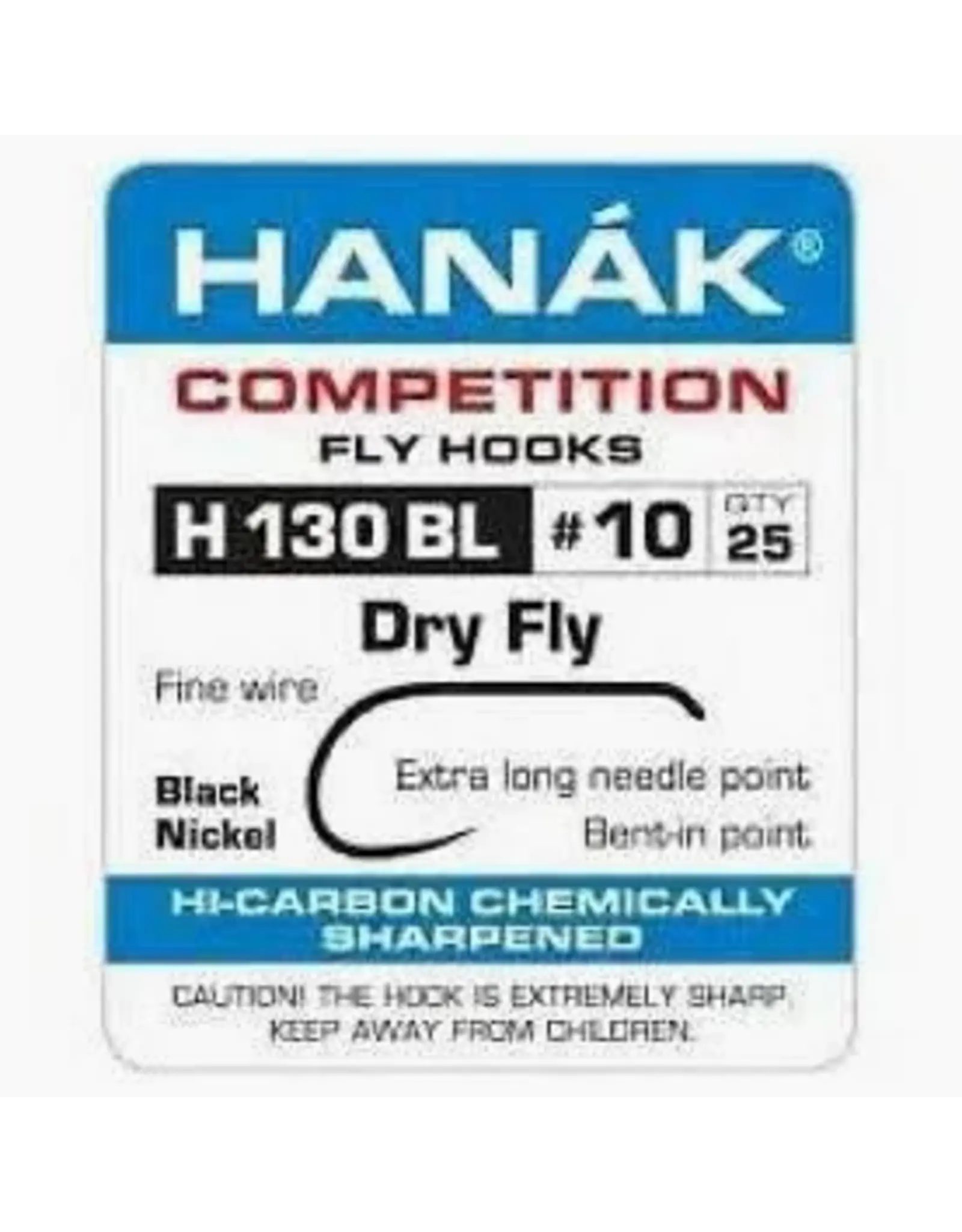 hanak HANAK H130 BL Dry Fly Hook 25 Pack