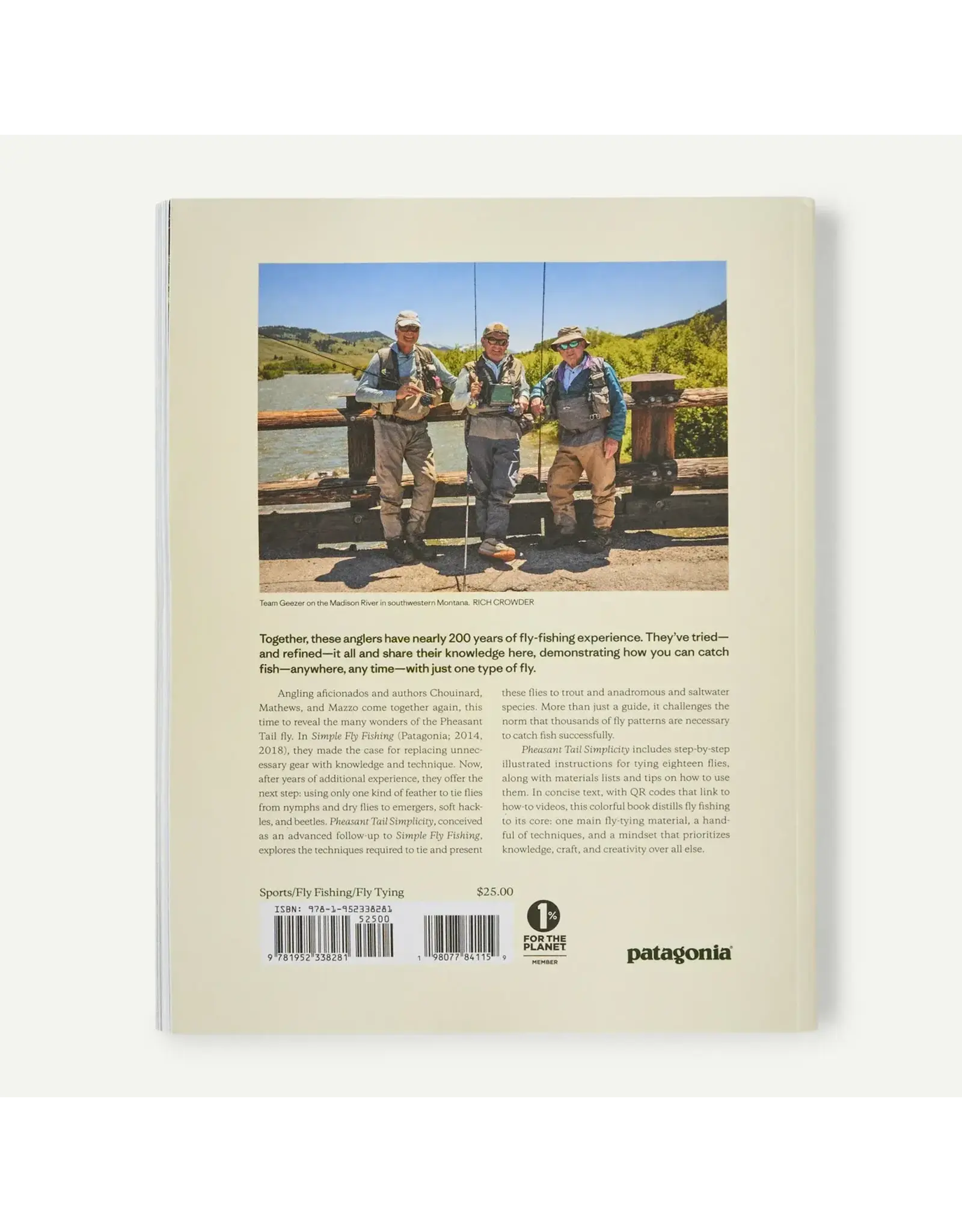Patagonia "Pheasant Tail Simplicity: Recipes and Techniques for Successful Fly Fishing" (by Yvon Chouinard, Craig Mathews, and Mauro Mazzo)