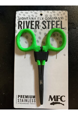 Montana Fly Company MFC River Steel 5" Forcep (Hot Grip- Chartreuse)
