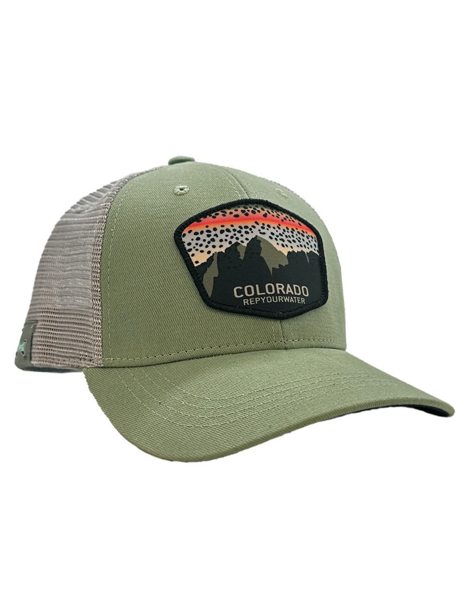 Rep Your Water RepYourWater Colorado Mountain Rainbow Hat