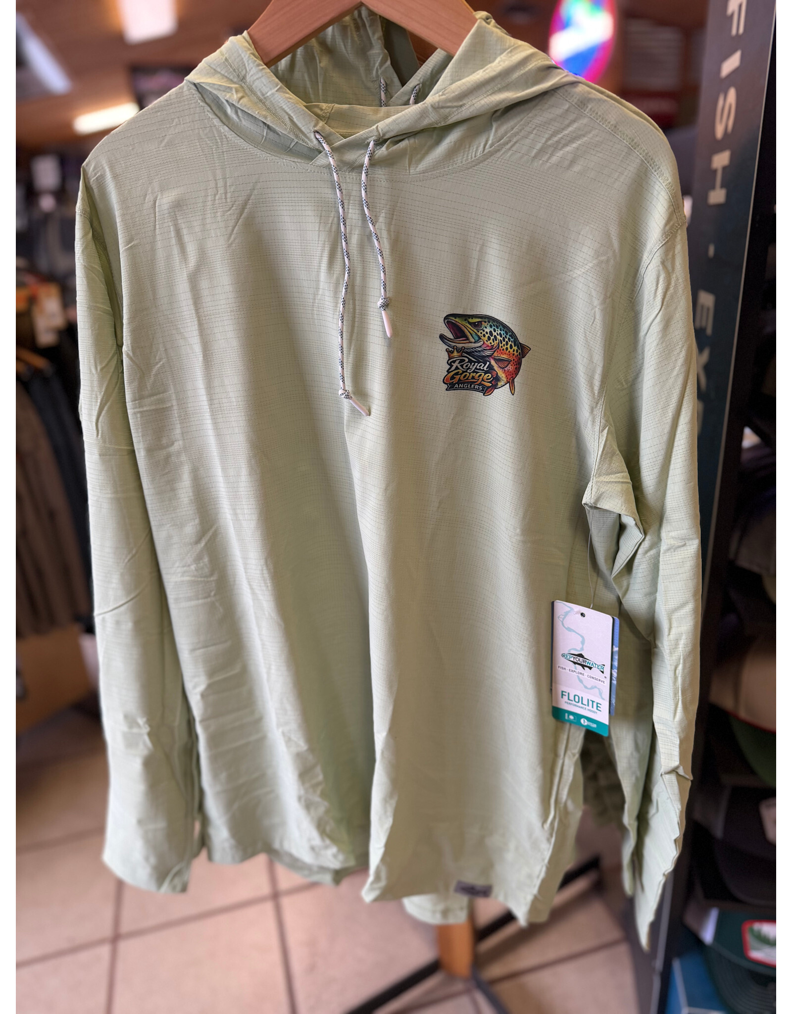 Rep Your Water RGA Brown Trout Flolite Sun Hoody
