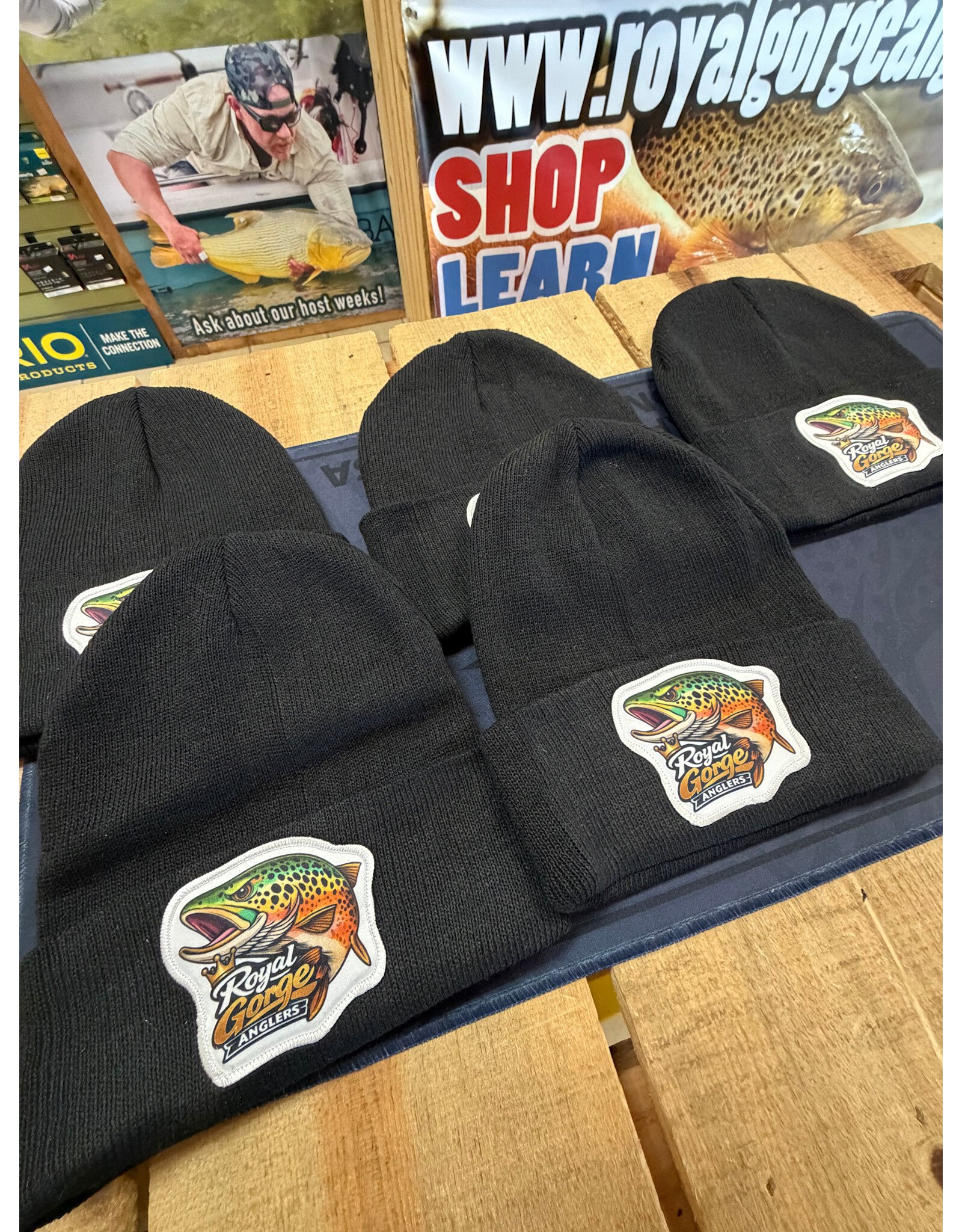 Royal Gorge Anglers BrownBow Beanie Cap