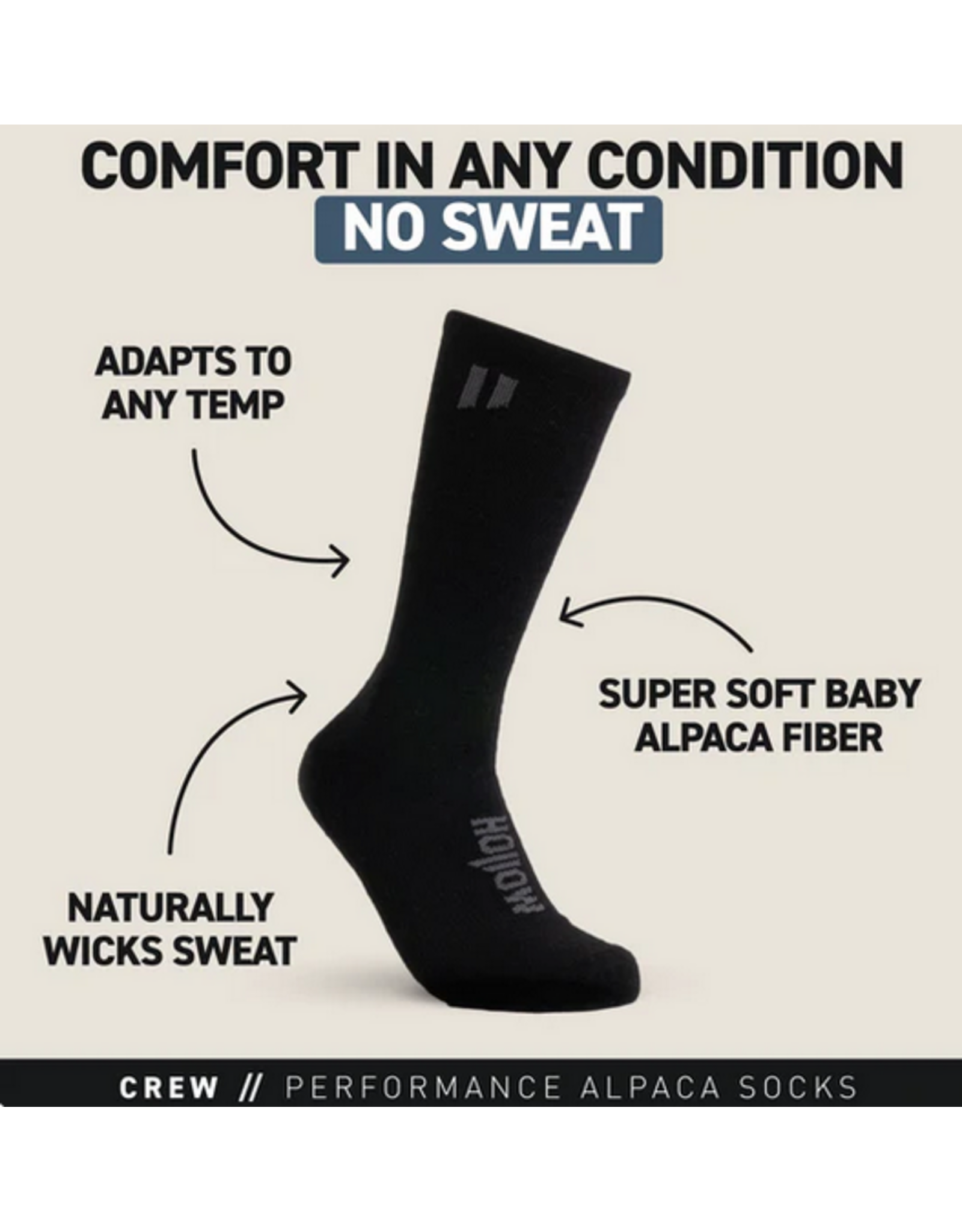 Hollow Hollow Alpaca Crew Socks