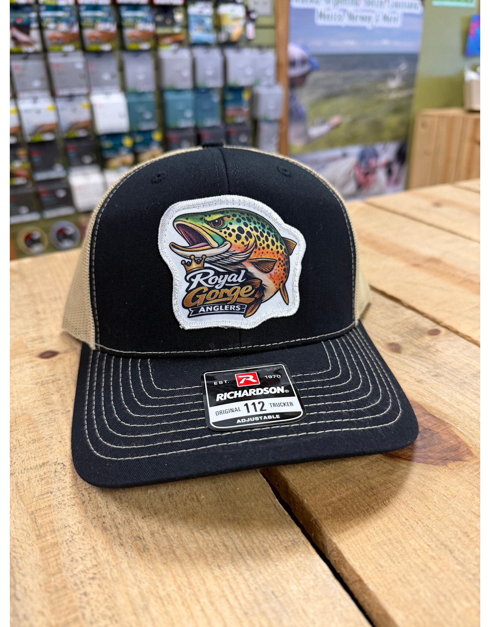 Richardson RGA BrownBow Trucker (Black/ Vegas Gold)