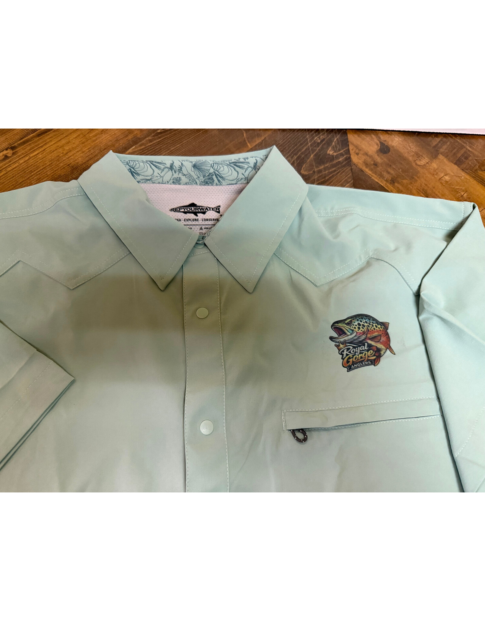 Rep Your Water Deschutes Short Sleeve Button Up