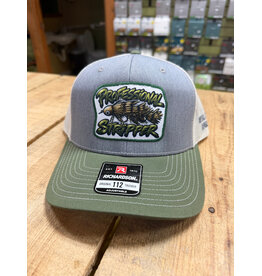 Richardson RGA "Professional Stripper" Trucker Hat (Heather Grey/ Birch/ Army Olive)