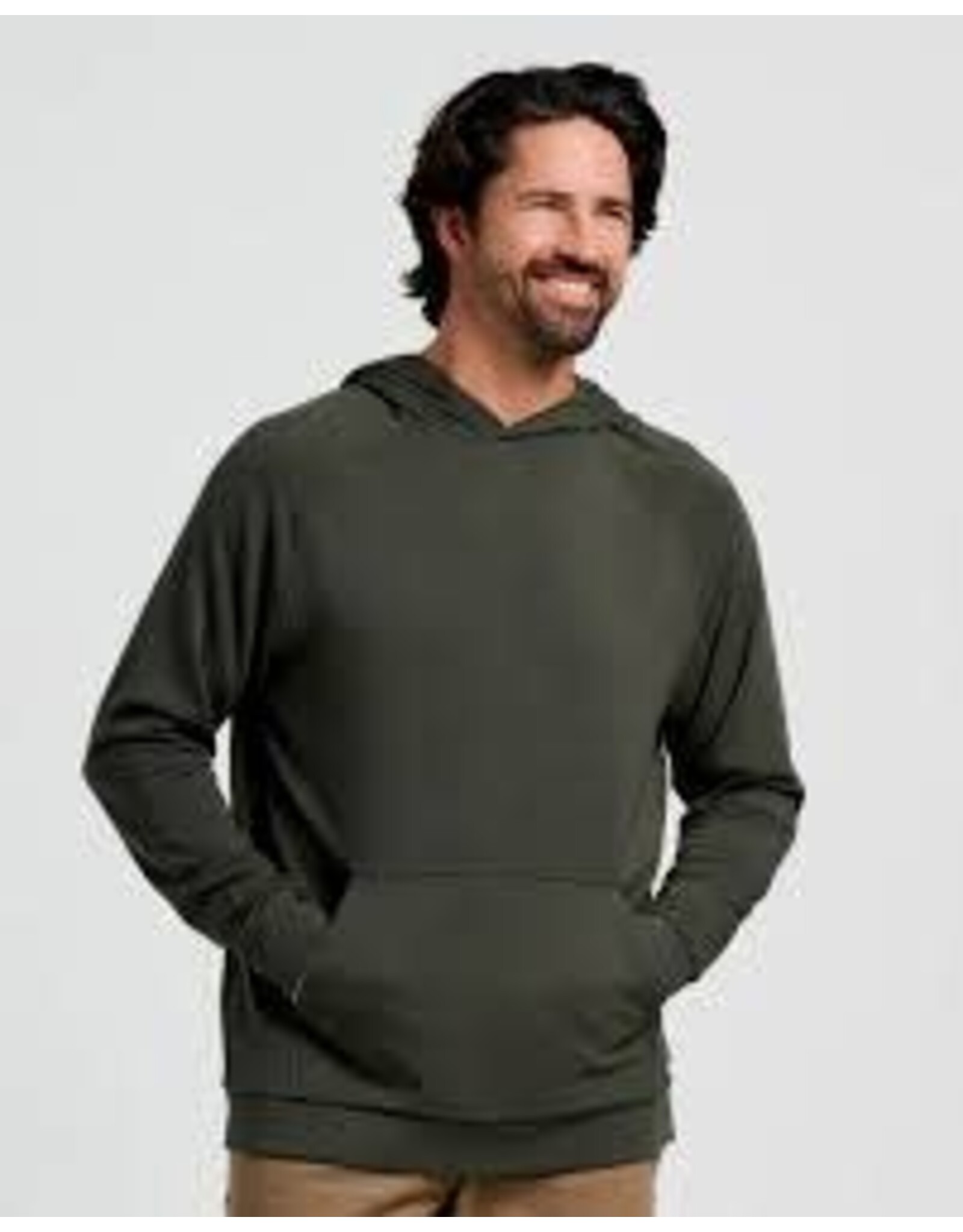 Free Fly Men's Bamboo Lightweight Fleece Hoodie (Dark Forest) Size L