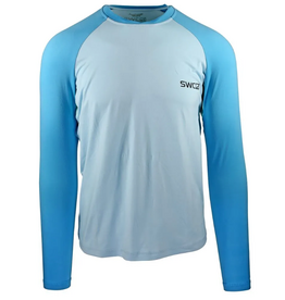 Skinny Water Culture Skinny Water Culture Clearwater Raglan LS Shirt (Ice Blue) Size L