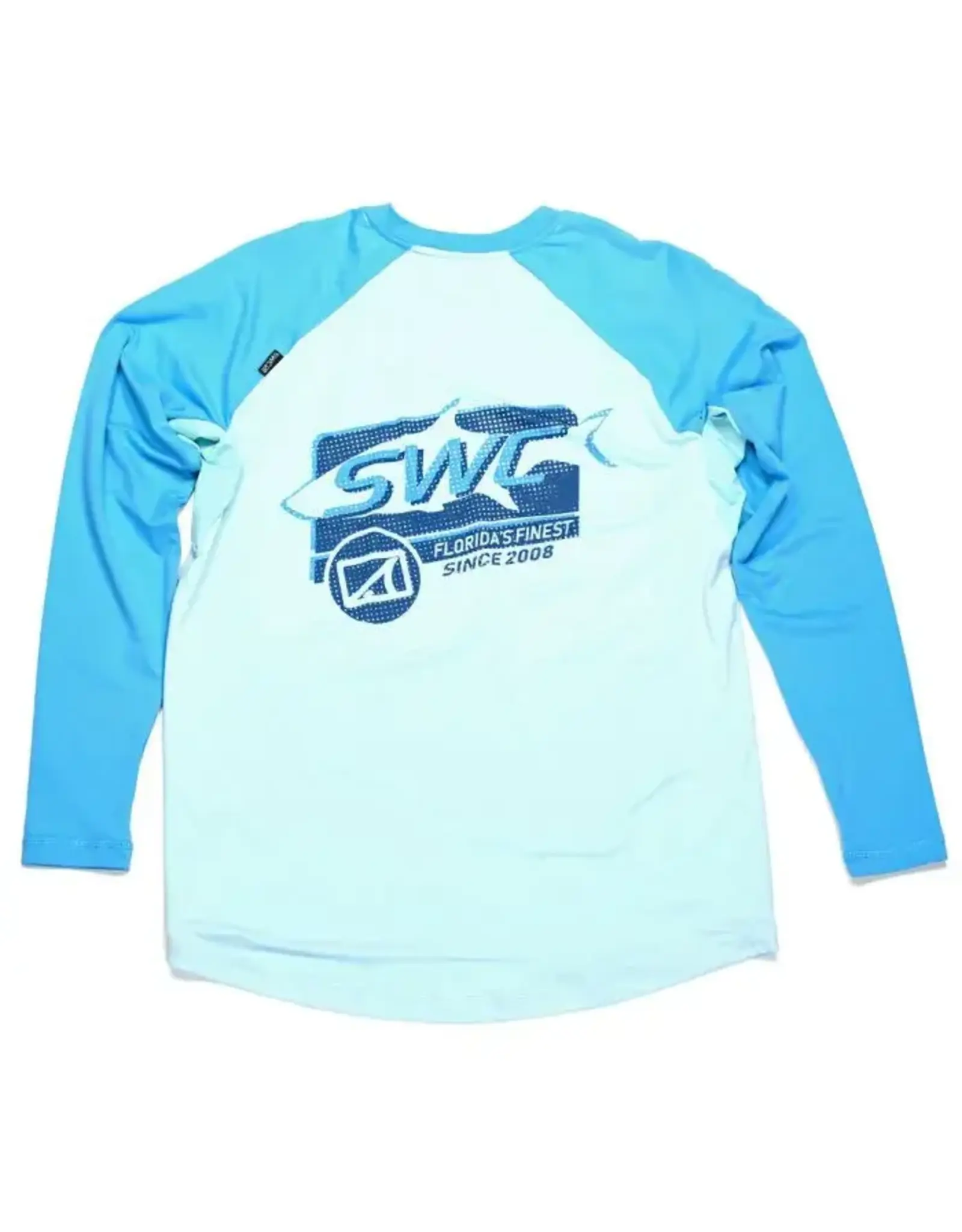 Skinny Water Culture Skinny Water Culture Clearwater Raglan LS Shirt (Ice Blue) Size L