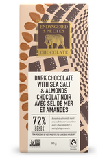 Endangered Species Endangered Species - Tablette de Chocolat Noir, Hibou Sel de Mer & Amandes 72% (85g)