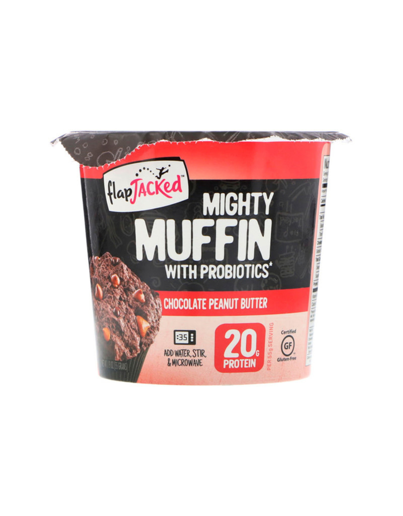Flapjacked Flapjacked - Mighty Muffins, Beurre d'Arachides au Chocolat (1.94oz)