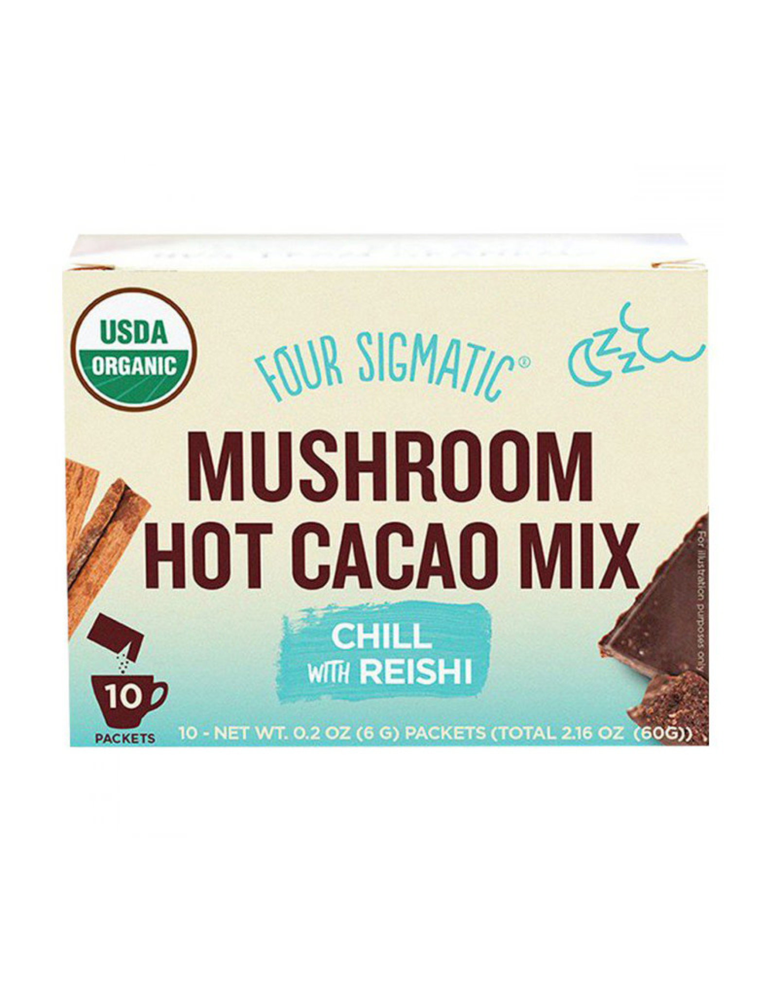 Four Sigmatic Four Sigmatic - Chocolat Chaud aux Champignons, Champignons Reishi (10x6g)