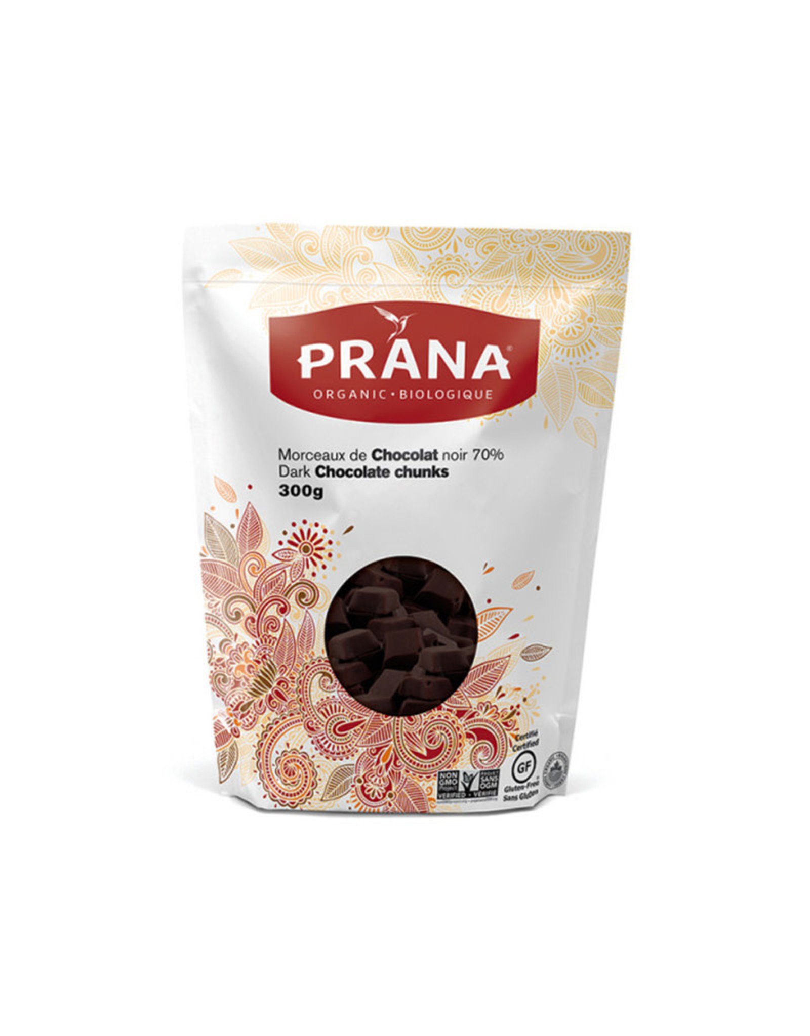 Prana Prana - Morceaux de Chocolat, Noir 70% (300g)