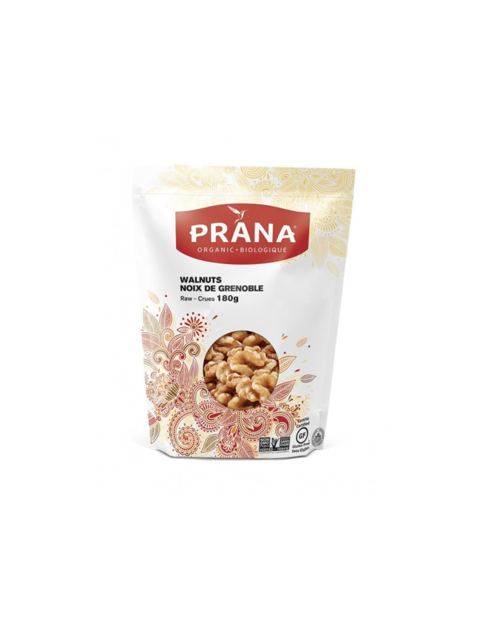 Prana Prana - Noix Séchées, Noix de Grenoble Demie Crue Bio (180g)