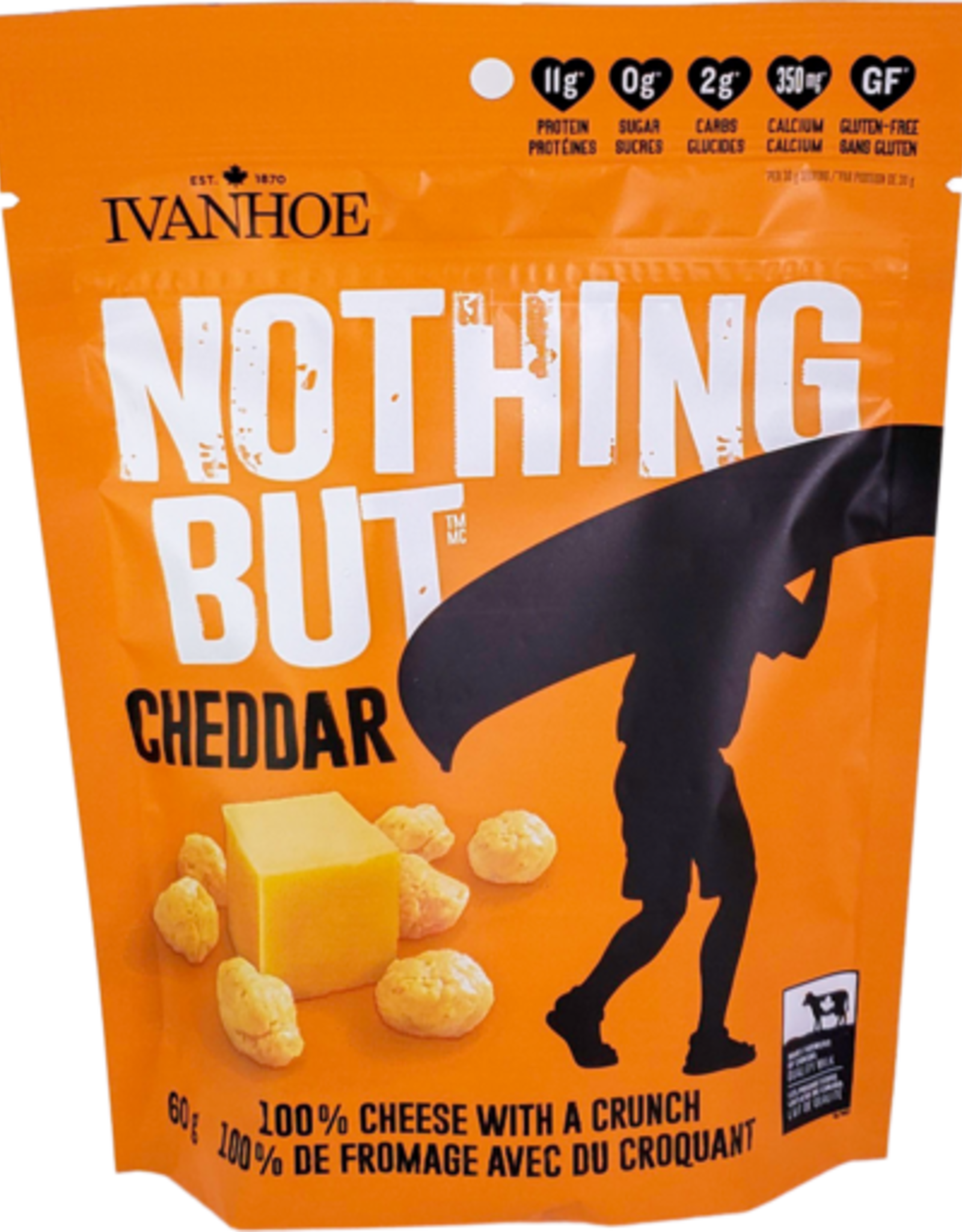 Ivanhoe Ivanhoe - Collation Croquante de Fromage, Cheddar (60g)