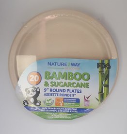 NatureZway Naturezway - Assiettes Rondes En Bambou (20un)