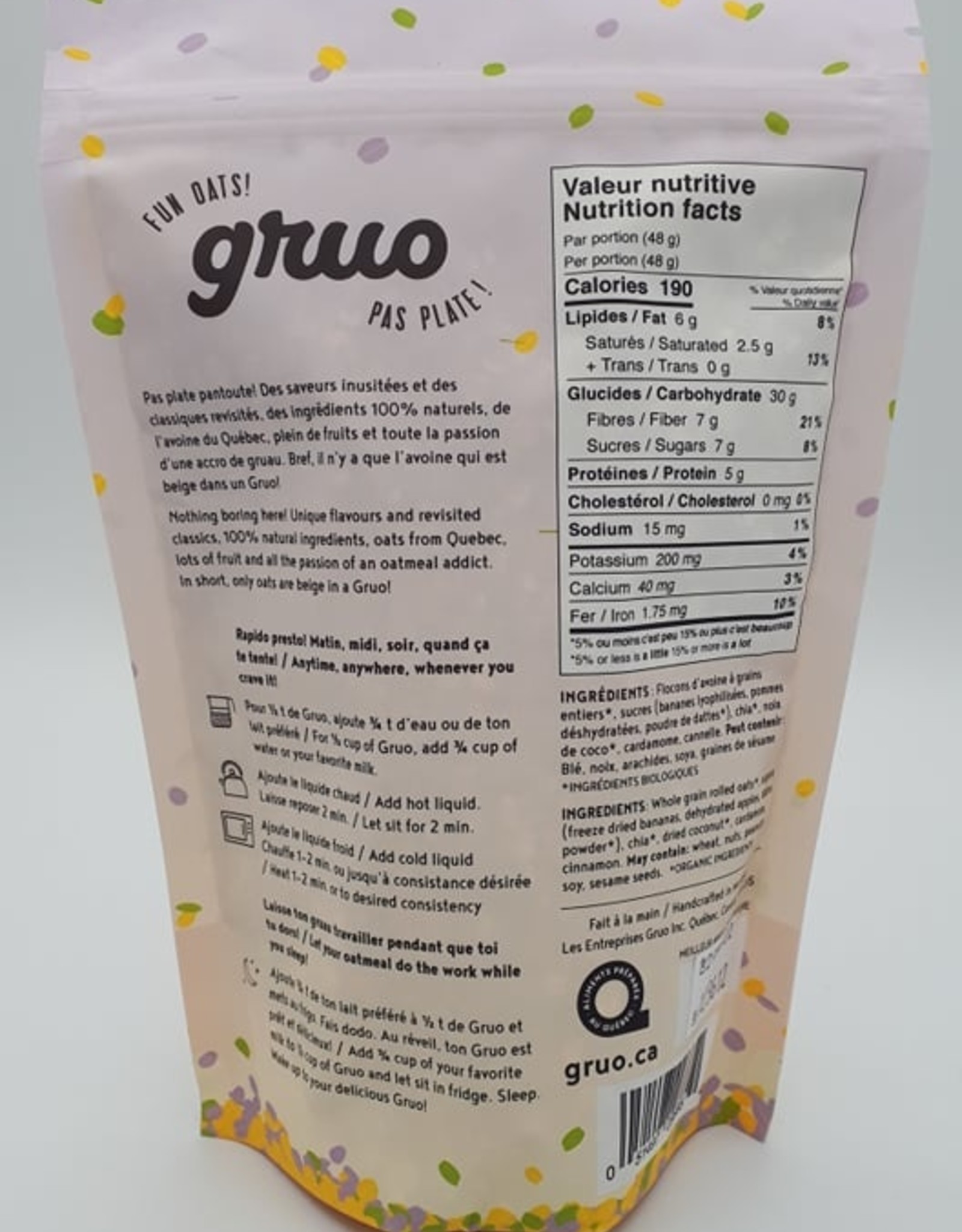 Gruo Gruo - Gruau, Bananes & Coco (240g)
