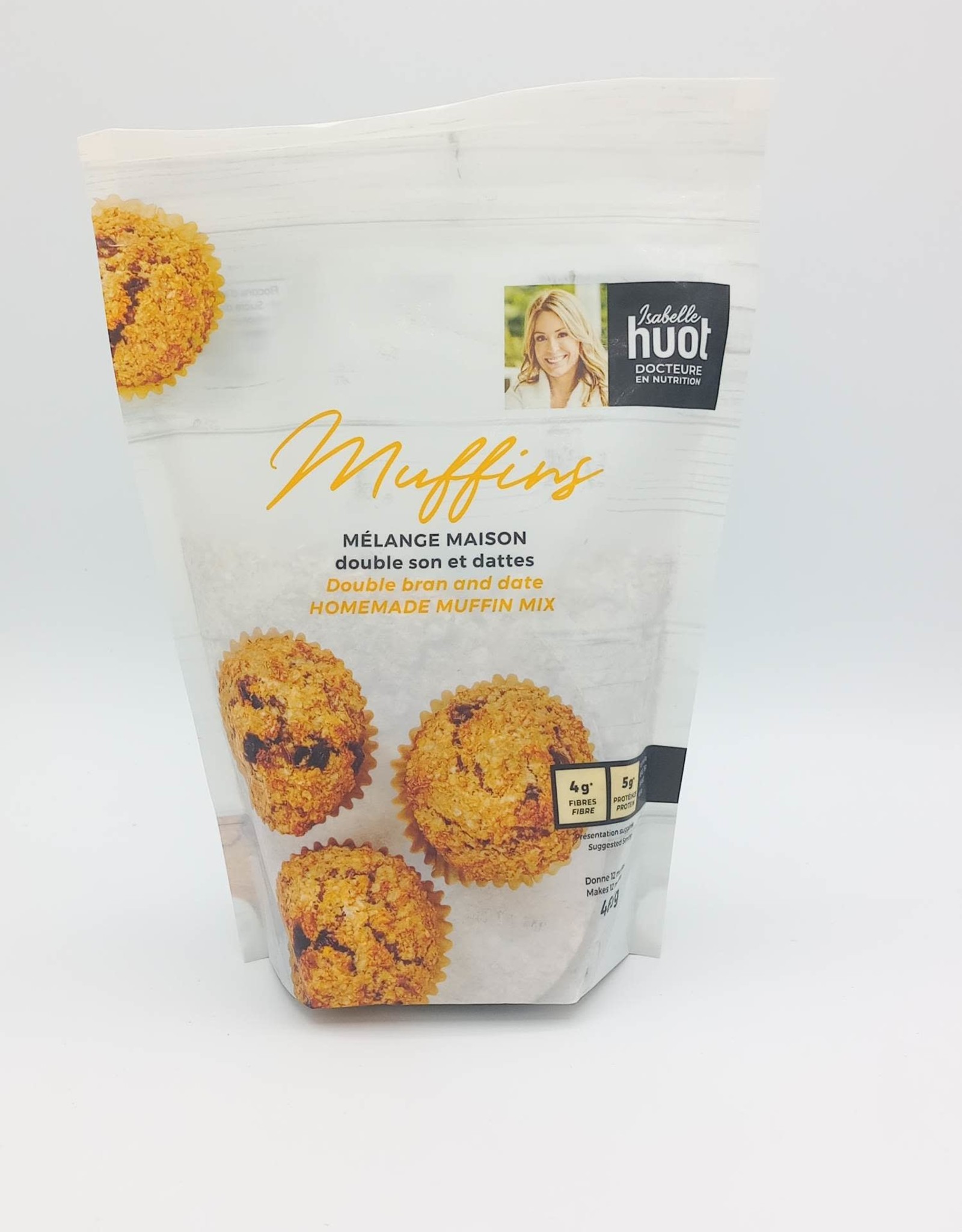 Isabelle Huot Isabelle Huot - Mélange À Muffins, Double Son et Dattes (465g)