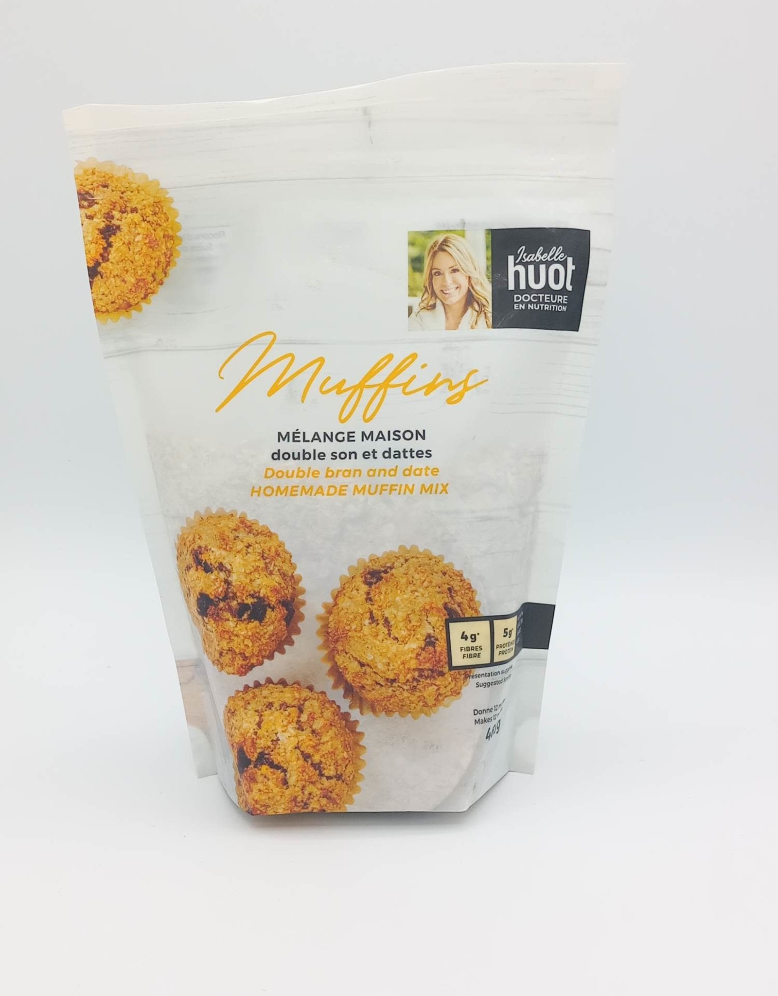 Isabelle Huot Isabelle Huot - Mélange à Muffins, Double son et dattes (465g)