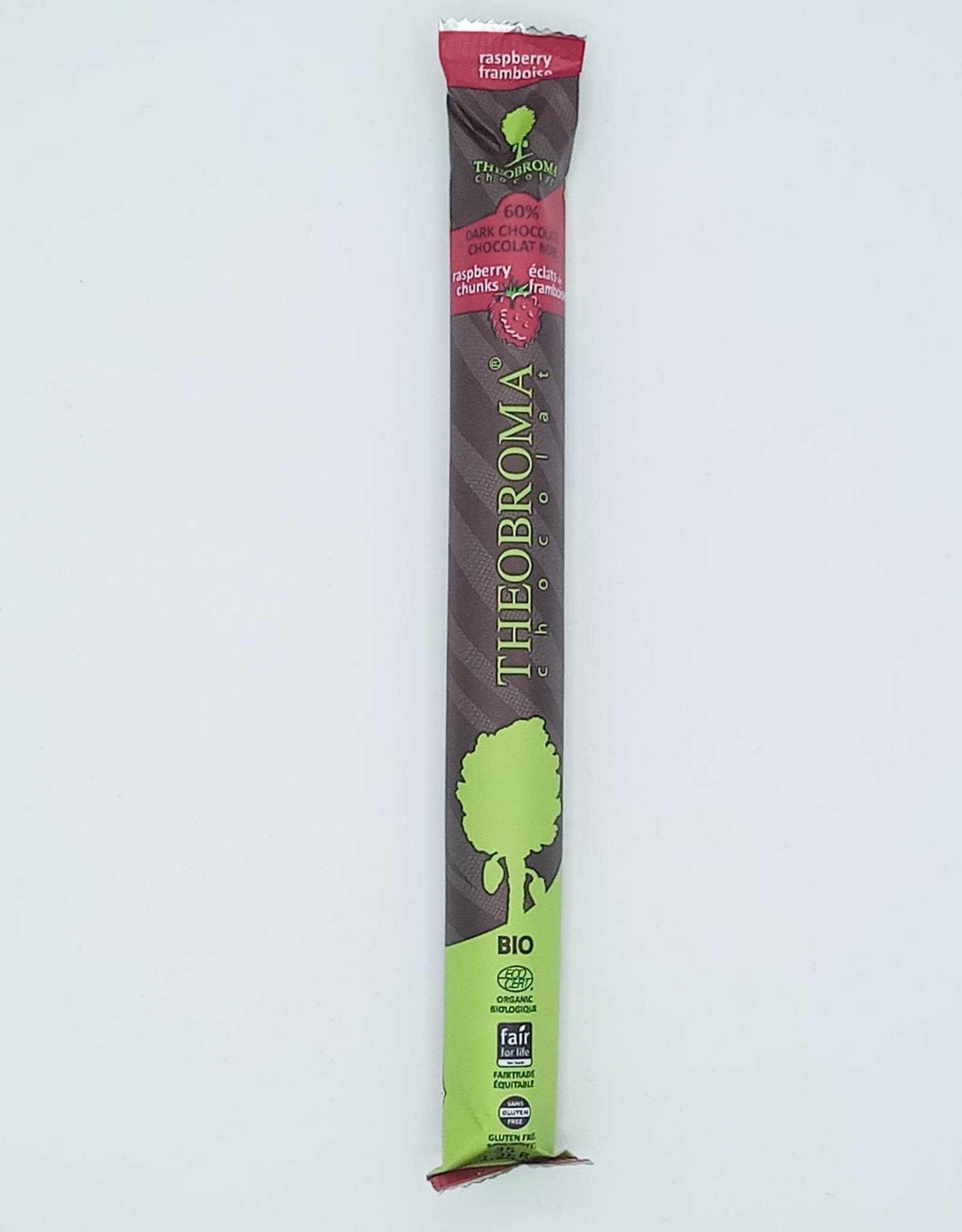 Theobroma Chocolat Theobroma Chocolat - Baton de Chocolat, Noir 60% et Éclats de Framboise (35g)