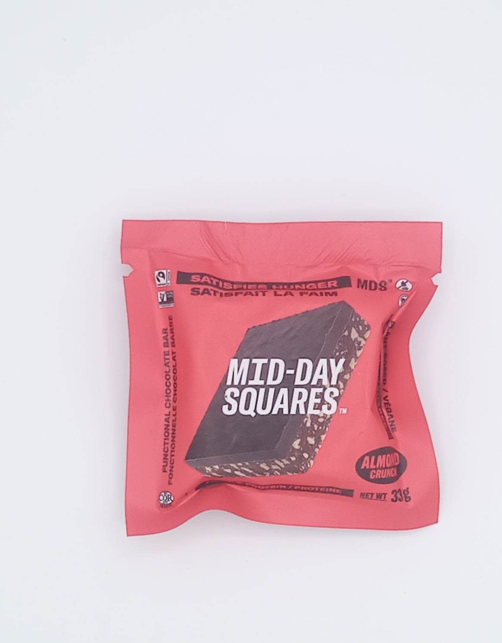 Mid-Day Squares Mid-Day Squares - Carrés de Superaliments Crus Bio, Croquant aux Amandes (33g)