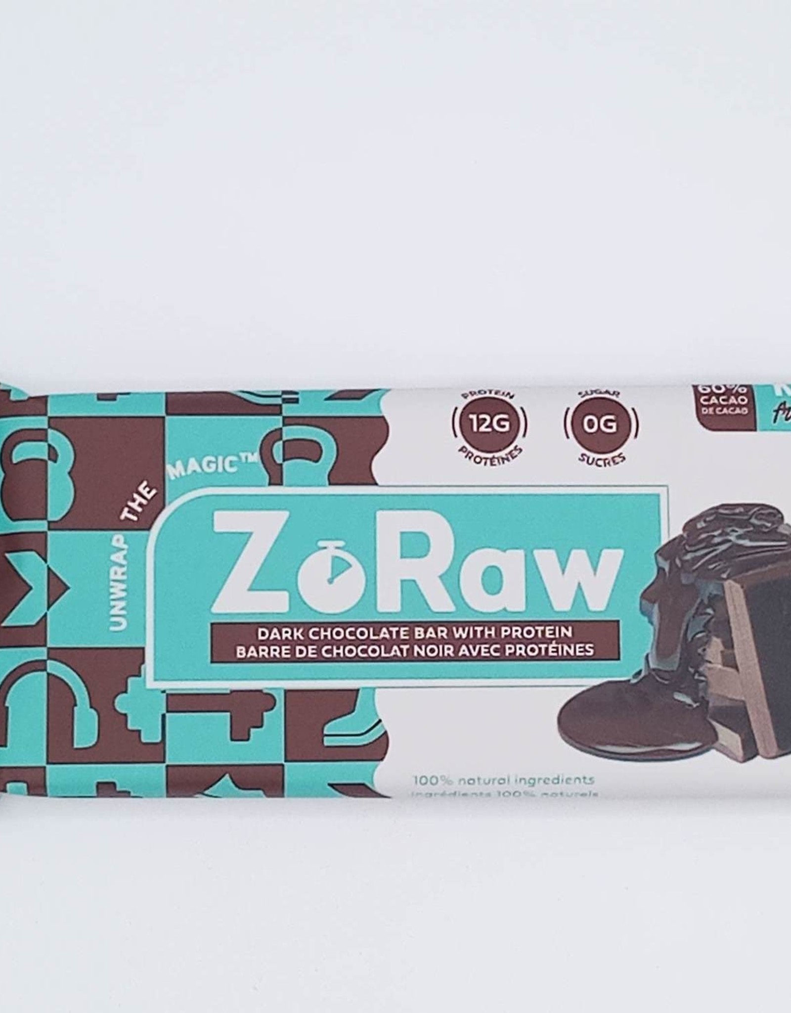 Zoraw Zoraw - Barre de Chocolat Keto et Proteinée, Noir (52g)