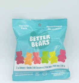 Better Bears Food Better Bears Foods Inc - Jujubes Végétaliens, Pack de Variétés (50g)