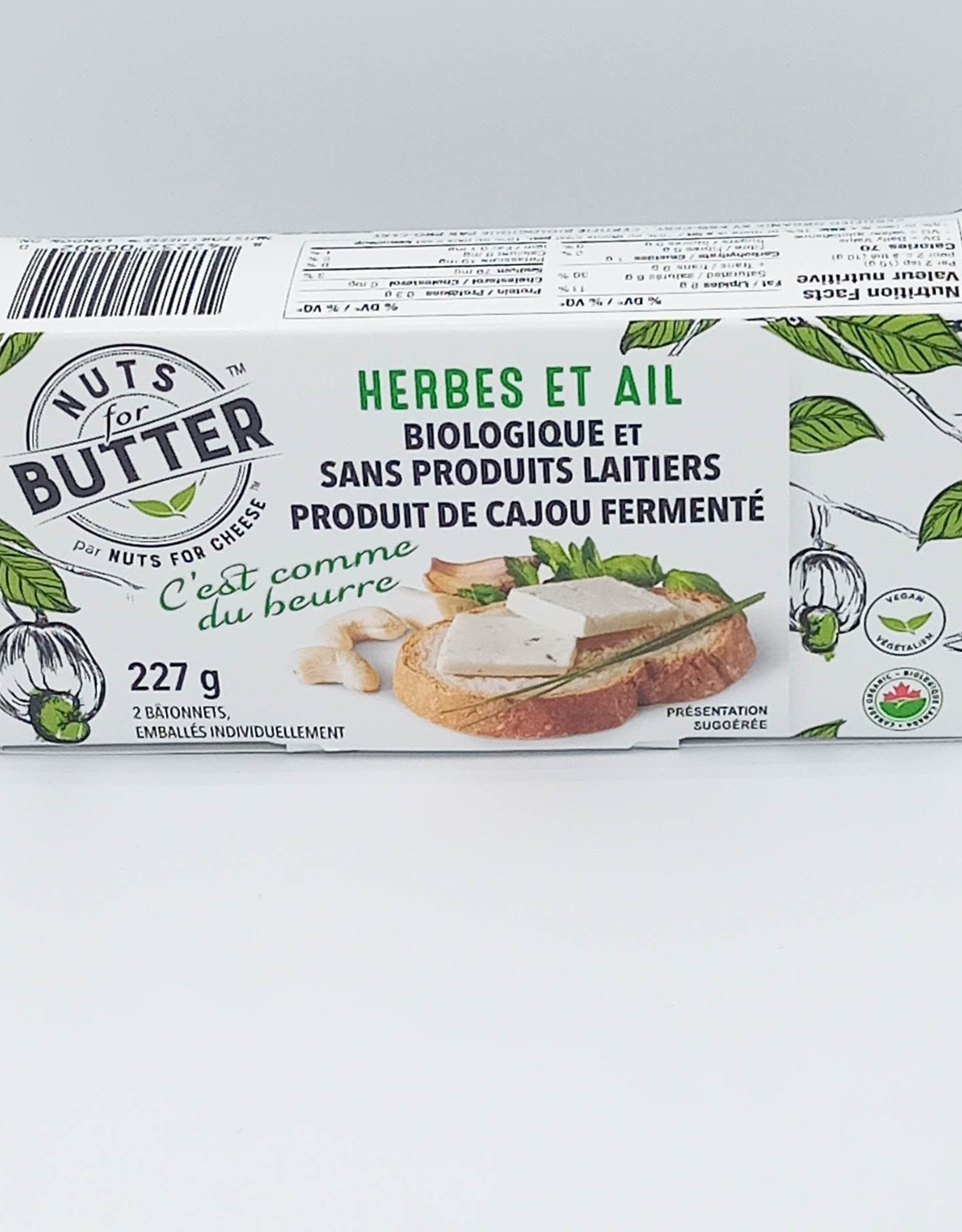 Nuts for cheese Nuts For Cheese - Fauxbeurre, Herbes À L'Ails (227g)