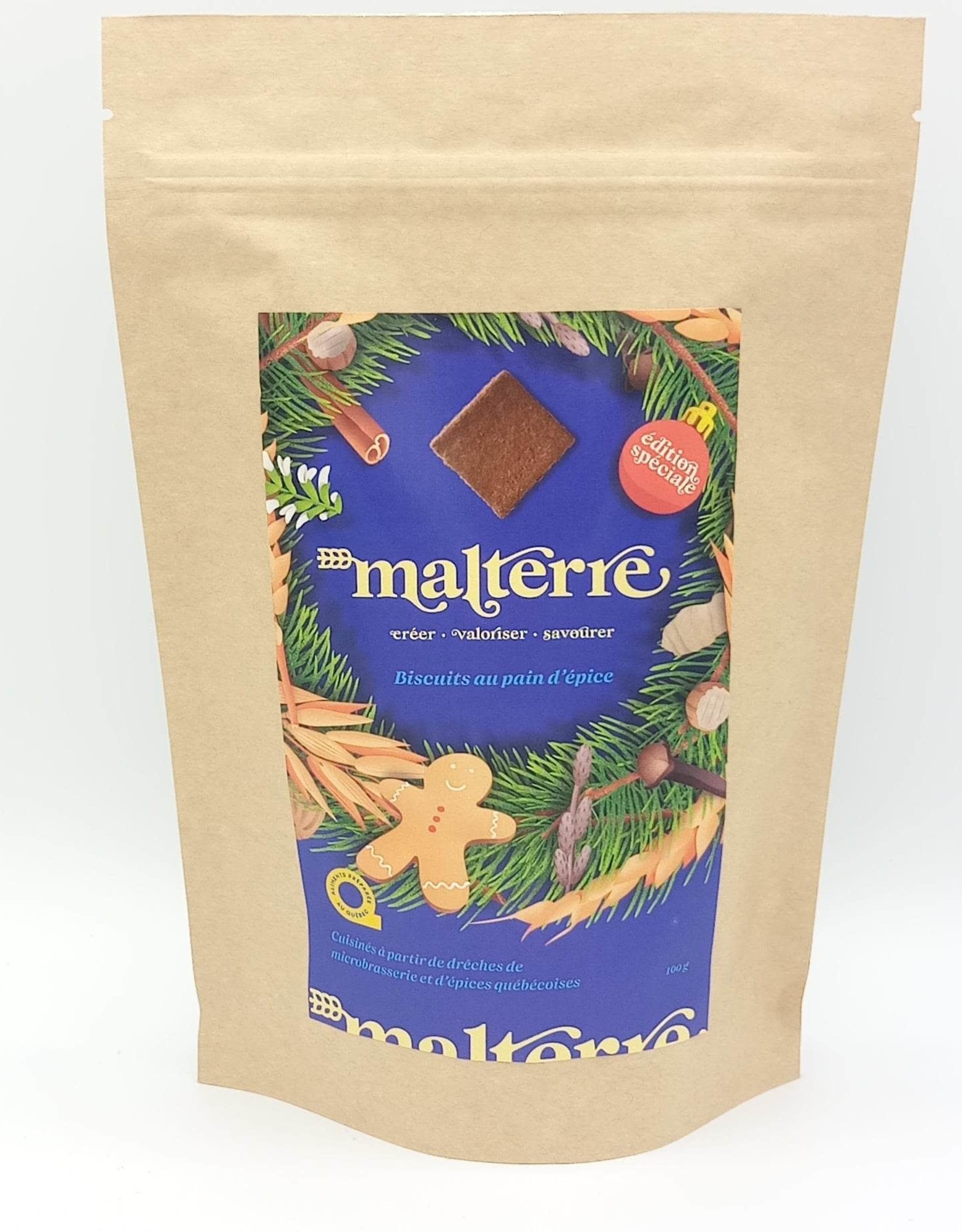 Malterre Malterre - Craquelins, Saveur Saisonnière de Biscuit de Pain d'Épice (100g)