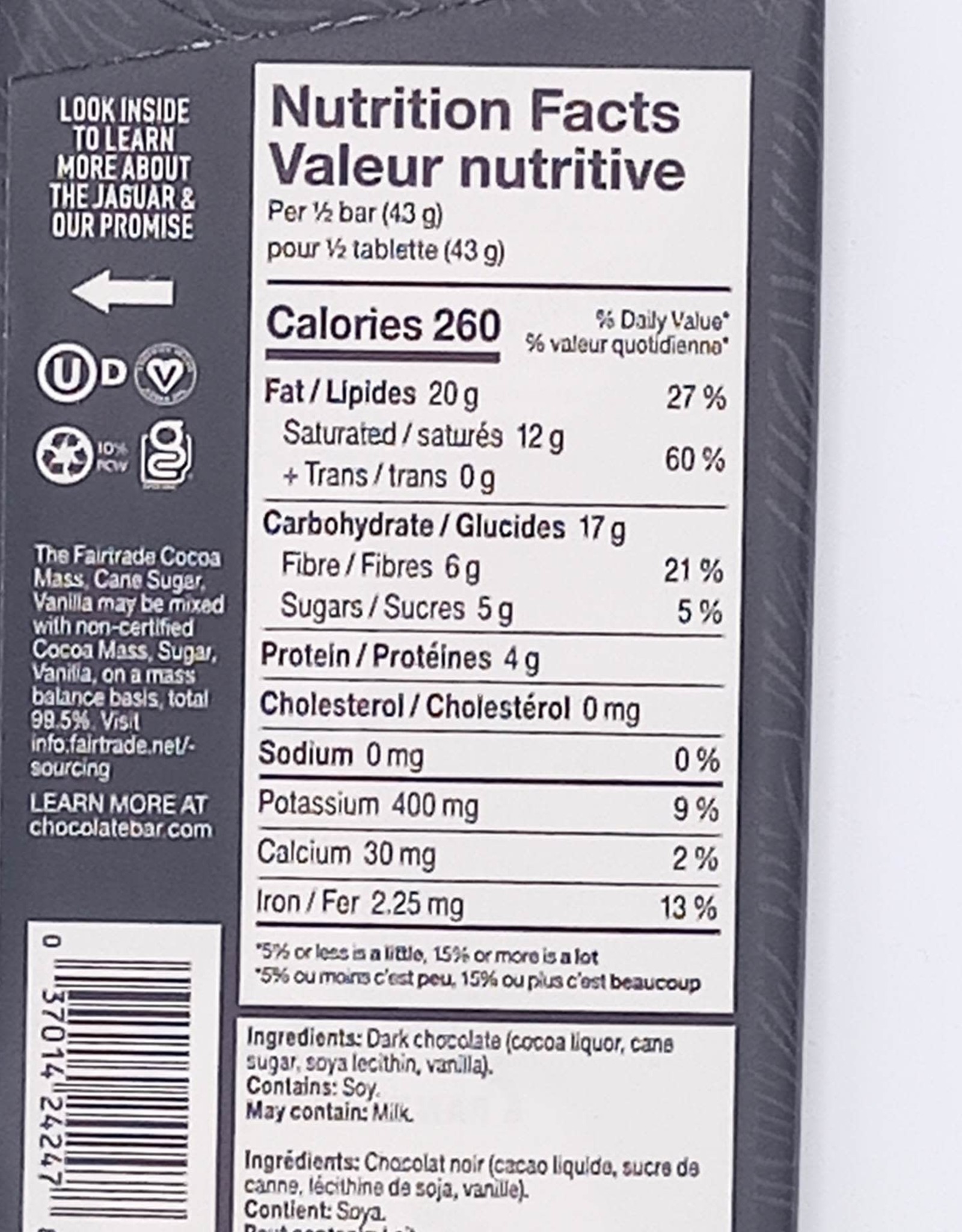 Endangered Species Endangered Species - Tablette de Chocolat Noir, Panthère Extrême 88% (85g)